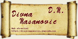 Divna Mašanović vizit kartica